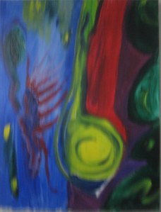 an abstract acrylic painting ,music,2012